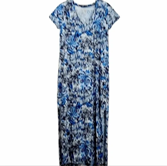 Lilly Pulitzer Etta Maxi Dress in Low Tide Navy Pandarama Sz Medium NWOT - Picture 7 of 13